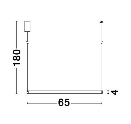 Nova Luce ORLANDO LED Pendelleuchte Messing 23W Warmweiss 180x65cm 86016803