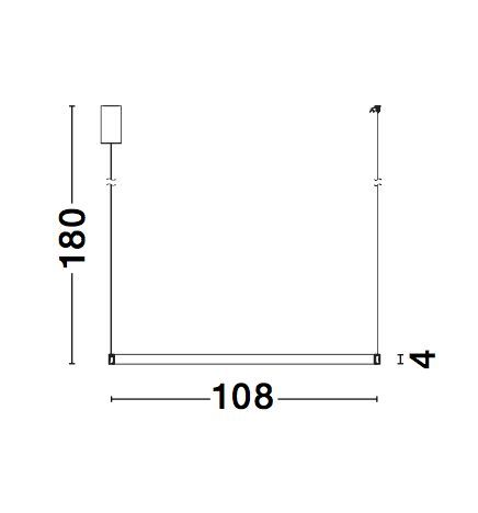 Nova Luce VEGAS LED Pendelleuchte Messing 35W Warmweiss 180x108cm 86016805