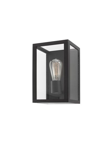 Nova Luce ZEST Wandleuchte E27 Schwarz 12W IP54 18x17x28cm dimmbar 870026