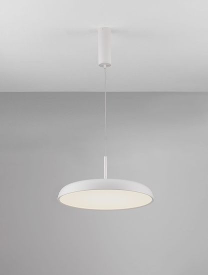 Nova Luce LINUS LED Pendelleuchte Weiß 40W Warmweiss 150x45cm dimmbar 9005648