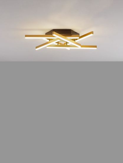 Nova Luce HYDE LED Deckenleuchte Gold 38W Warmweiss 10,7x65cm dimmbar 9005651