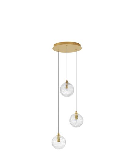 Nova Luce COEN Pendelleuchte G9 3-fach Gold 180x25cm dimmbar 9006043