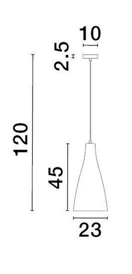 Nova Luce LIVTAR Pendelleuchte E27 Chrom 120x23cm dimmbar 9009231