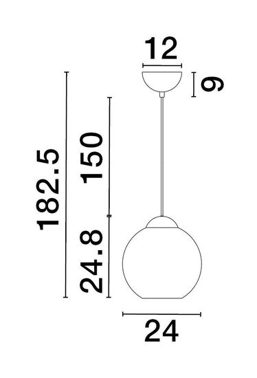 Nova Luce MIDORI Pendelleuchte E27 Gold 182,5x24cm dimmbar 9009239