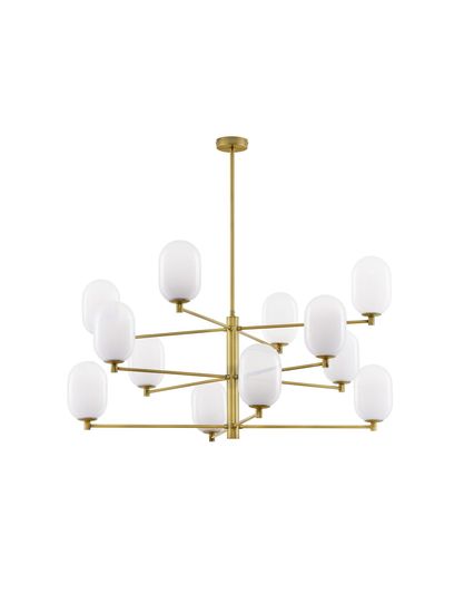 Nova Luce BALOR Pendelleuchte G9 12-fach Gold 92x100cm dimmbar 9009244