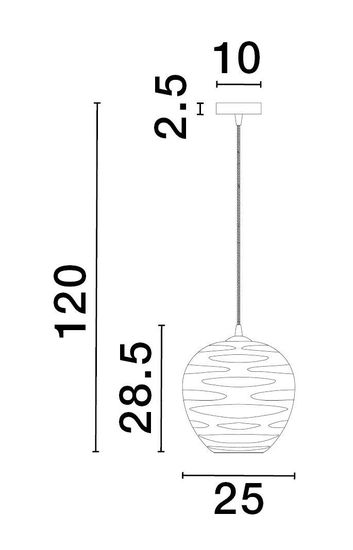 Nova Luce EVLEEN Pendelleuchte E27 Schwarz 120x25cm dimmbar 9009258