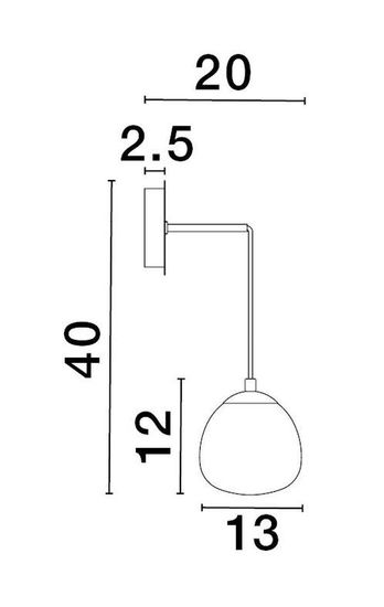 Nova Luce THE EGG Wandleuchte G9 Gold 13x20x40cm dimmbar 9009262