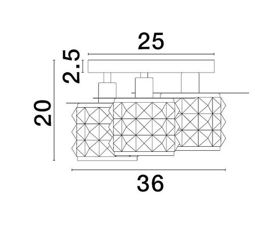 Nova Luce LAWAN Deckenleuchte G9 3-fach Gold 20x36cm dimmbar 9009293