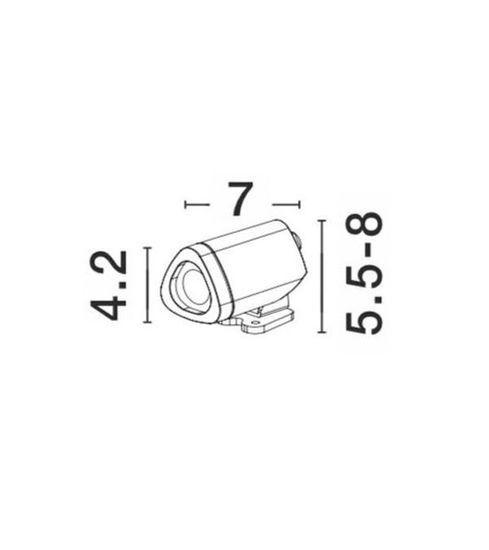 Nova Luce MINI LED Wandleuchte Schwarz 3W IP65 Warmweiss 4,2x7x5,5-8cm 9010004