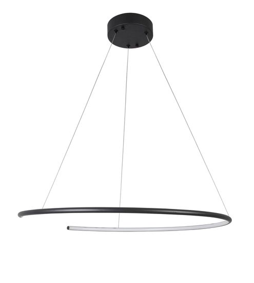 Nova Luce BREDA LED Pendelleuchte Schwarz 29W Warmweiss 200x70cm 9010023