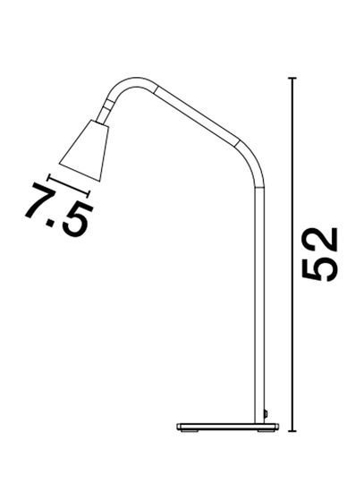 Nova Luce GEKO Tischleuchte GU10 Schwarz 52x7,5cm 9010222