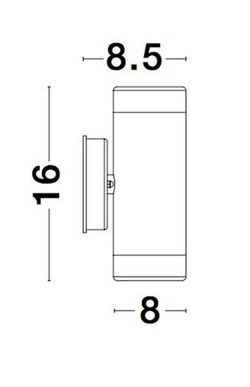 Nova Luce LIMBIO Wandleuchte GU10 Weiß 2x7W IP54 8x8,5x16cm dimmbar 9010621