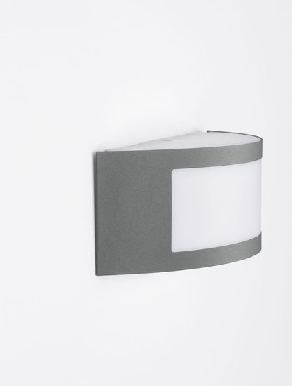 Nova Luce ZENITH Wandleuchte E27 Grau 12W IP44 30,3x9x10cm dimmbar 9020933