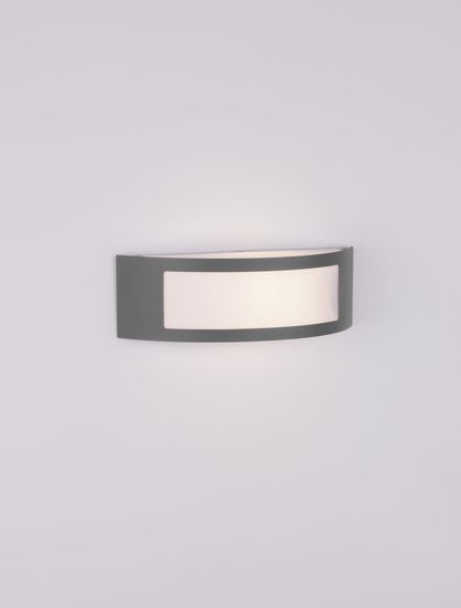 Nova Luce ZENITH Wandleuchte E27 Grau 12W IP44 30,3x9x10cm dimmbar 9020933