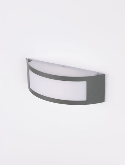 Nova Luce ZENITH Wandleuchte E27 Grau 12W IP44 30,3x9x10cm dimmbar 9020933