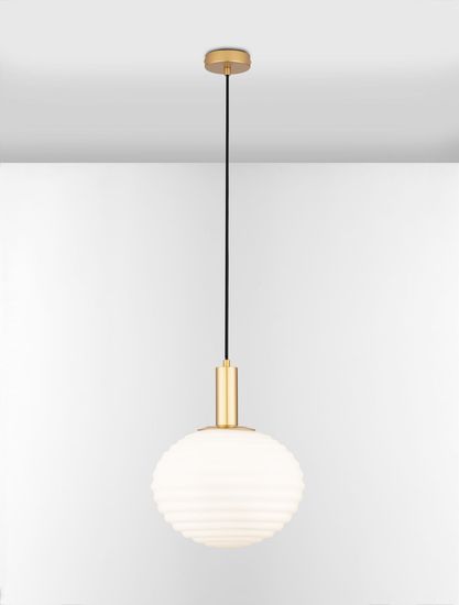 Nova Luce ALLEN Pendelleuchte E27 Gold 120x32cm dimmbar 9028843