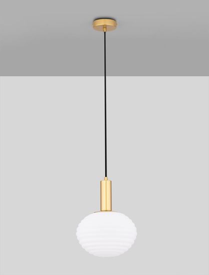 Nova Luce ALLEN Pendelleuchte E27 Gold 120x24cm dimmbar 9028844