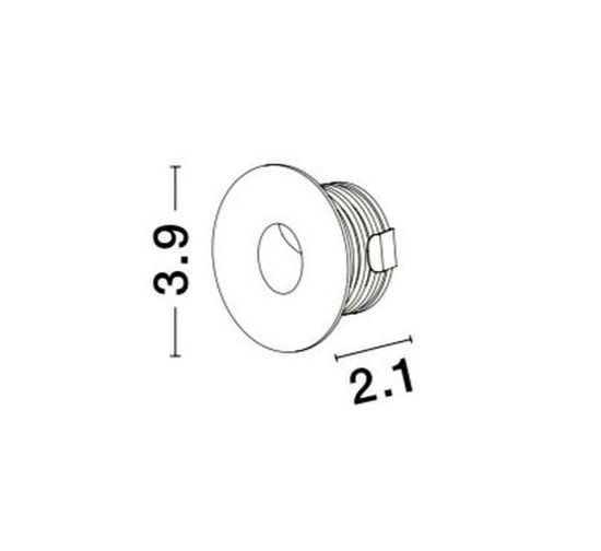 Nova Luce PASSAGIO LED Wandeinbauleuchte Weiß 1W IP54 Warmweiss 3,7x2,2x3,7cm 9031616