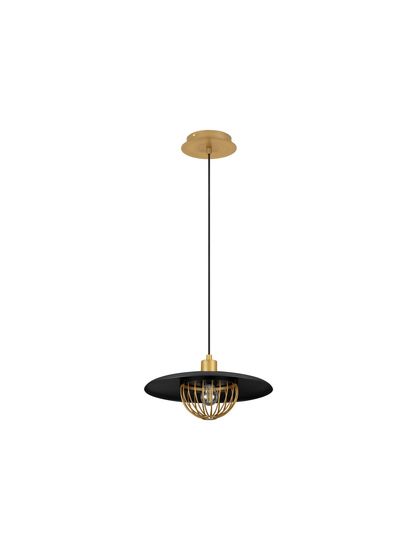 Nova Luce FOX Pendelleuchte E27 Gold Schwarz 150x33cm dimmbar 9035952