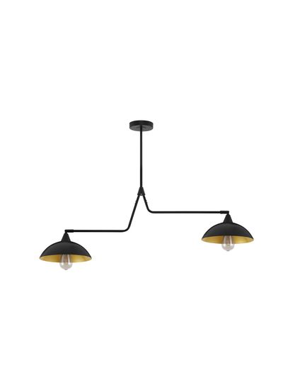 Nova Luce MIRBA Pendelleuchte E27 2-fach Schwarz 113x19x70cm dimmbar 9035977