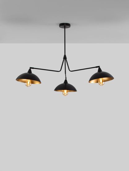 Nova Luce MIRBA Pendelleuchte E27 3-fach Schwarz 70x113cm dimmbar 9035978