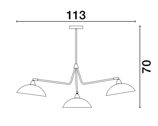 Nova Luce MIRBA Pendelleuchte E27 3-fach Schwarz 70x113cm dimmbar 9035978