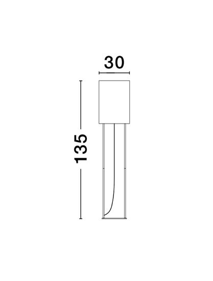 Nova Luce LEITH Stehlampe E27 Schwarz 135x30cm 9043301