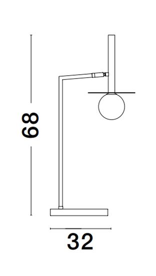 Nova Luce PIELO Tischleuchte G9 Gold 68x32cm 9043313