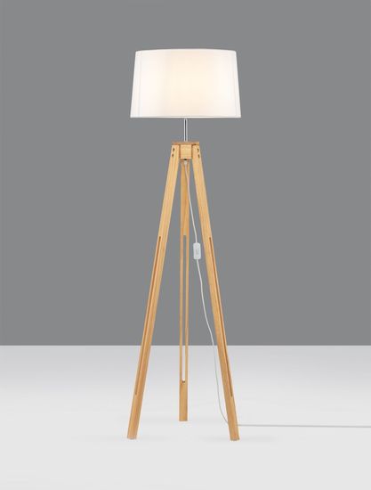 Nova Luce LE ROY Stehlampe E27 Naturholz 145x50cm 9050165