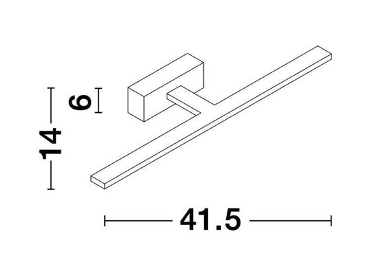 Nova Luce MONDRIAN LED Wandleuchte Weiß 12W IP44 Warmweiss 41,5x14x6cm 9053121