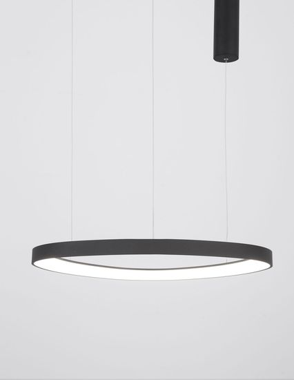 Nova Luce ESTEVA LED Pendelleuchte Schwarz 47W Warmweiss 150x65cm dimmbar 9053552