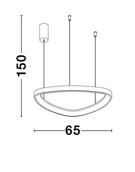 Nova Luce ESTEVA LED Pendelleuchte Kaffeebraun 47W Warmweiss 150x65cm dimmbar 9053553