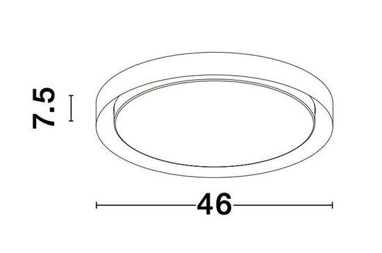 Nova Luce TROY LED Deckenleuchte Weiß 40W Warmweiss 7,5x46cm dimmbar 9053591