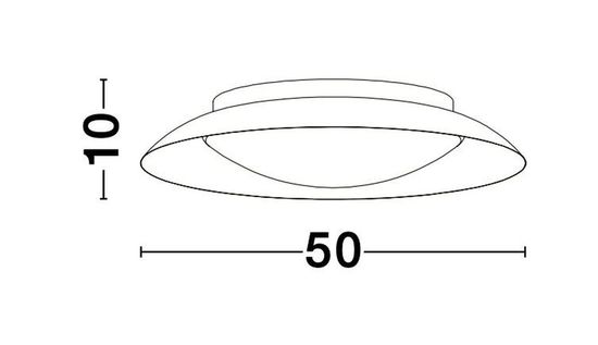 Nova Luce ZANO LED Deckenleuchte Blattsilber 28W Warmweiss 10x50cm dimmbar 9053822