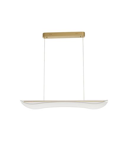 Nova Luce AGOS LED Pendelleuchte Gold 34W Warmweiss 98x21x150cm dimmbar 9054443