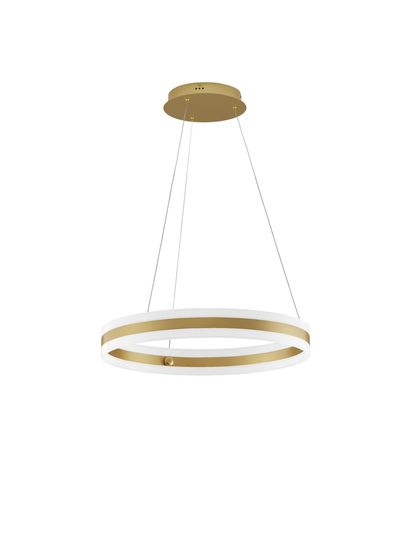 Nova Luce AGOS LED Pendelleuchte Gold 75W Warmweiss 150x60cm dimmbar 9054444