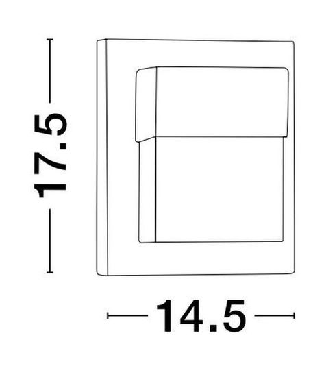 Nova Luce LETO LED Wandleuchte Schwarz 10W IP65 Warmweiss 14,5x10,2x17,5cm 9060205