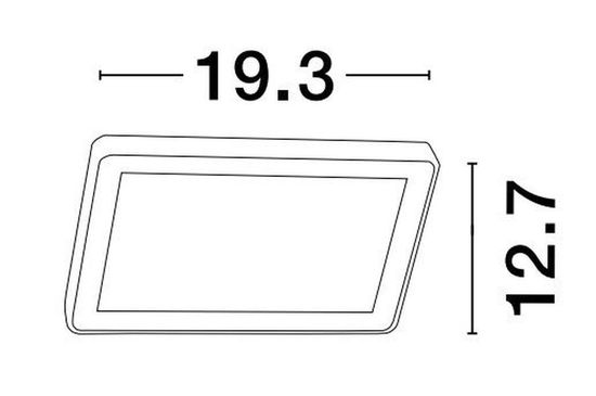 Nova Luce NOBU LED Wandleuchte Schwarz 15W IP65 Warmweiss 19,3x4,7x12,7cm 9060206