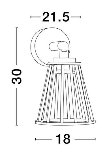 Nova Luce CARINA LED Wandleuchte Schwarz 6W IP65 Warmweiss 18x21,5x30cm 9060208