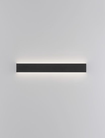 Nova Luce SELINE LED Wandleuchte Schwarz 20W Warmweiss 60x2,7x7,5cm 9060613