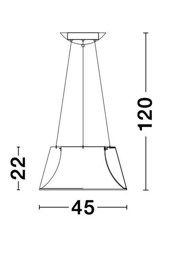 Nova Luce VOLCANO LED Pendelleuchte Weiß 33W Warmweiss 120x45cm 9077882