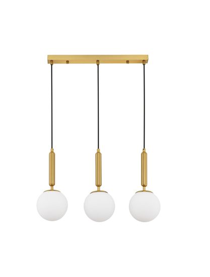 Nova Luce MONET Pendelleuchte E27 3-fach Gold 60x15x155cm dimmbar 9080126