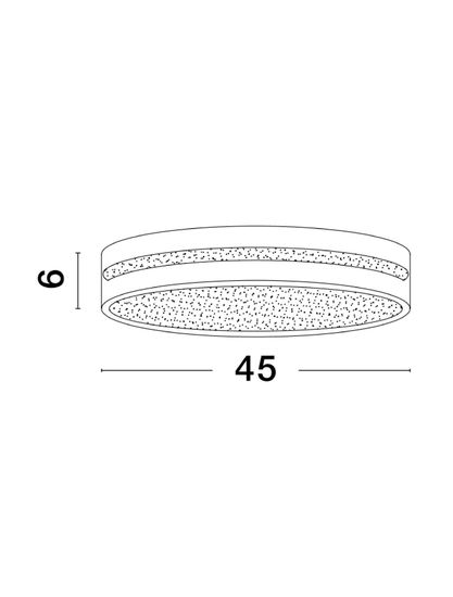 Nova Luce WHEEL LED Deckenleuchte Weiß 30W Warmweiss 6x45cm 9081211