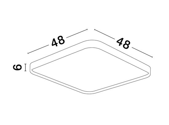 Nova Luce ATHOS LED Deckenleuchte Weiss 30W Warmweiss 48x48x6cm 9081250