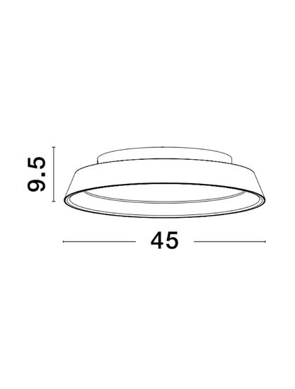 Nova Luce VELA LED Deckenleuchte Weiß 30W Warmweiss 9,5x45cm dimmbar 9081260