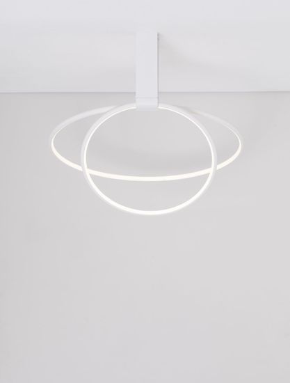 Nova Luce GARVE LED Deckenleuchte Weiß 70W Warmweiss 20x60cm dimmbar 9085246