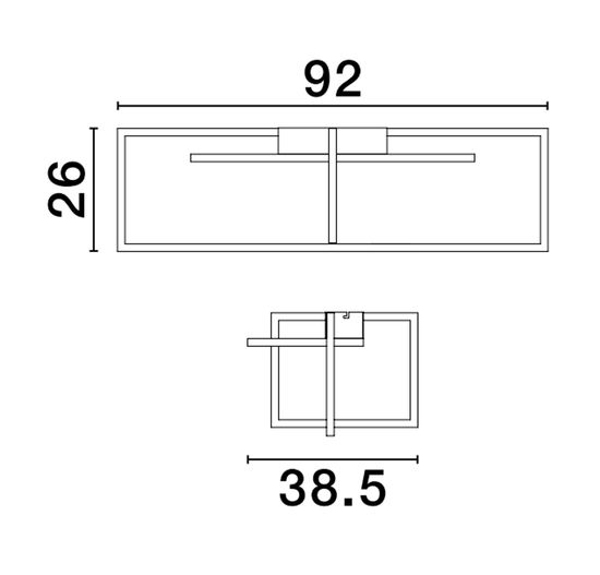 Nova Luce CLEA LED Deckenleuchte Weiß 31W Warmweiss 92x38,5x26cm dimmbar 9086024