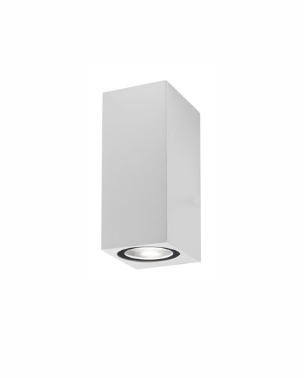 Nova Luce NERO Wandleuchte GU10 Weiß 2x7W IP54 6,7x8x15cm dimmbar 910042