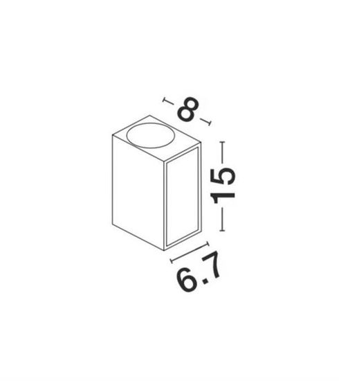 Nova Luce NERO Wandleuchte GU10 Weiß 2x7W IP54 6,7x8x15cm dimmbar 910042