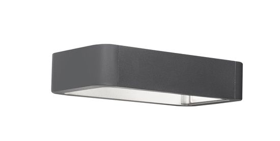 Nova Luce NED LED Wandleuchte Grau 12W IP54 Warmweiss 28x19x6cm 9104021